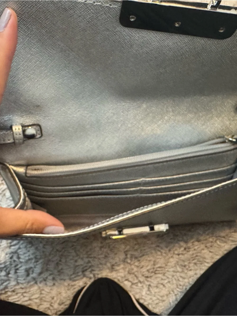 Michael Kors Silver wallet crossbody